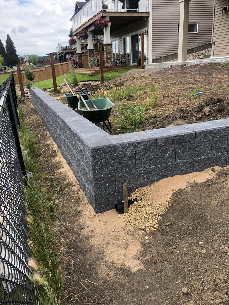 Brickwork landscaping project in Edmonton