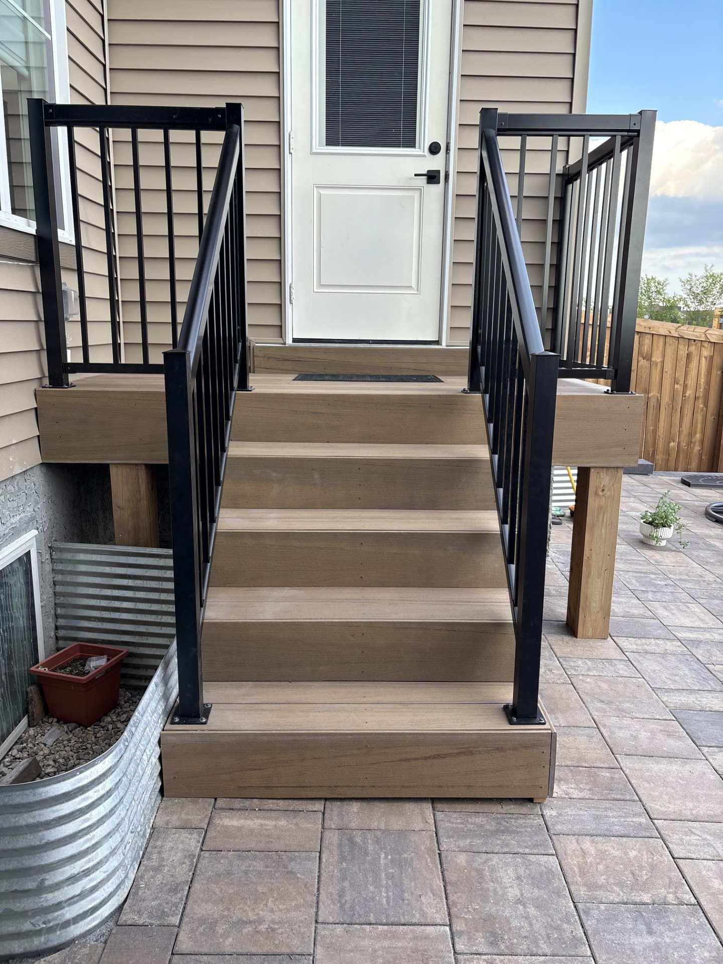 Composite deck construction project in Edmonton