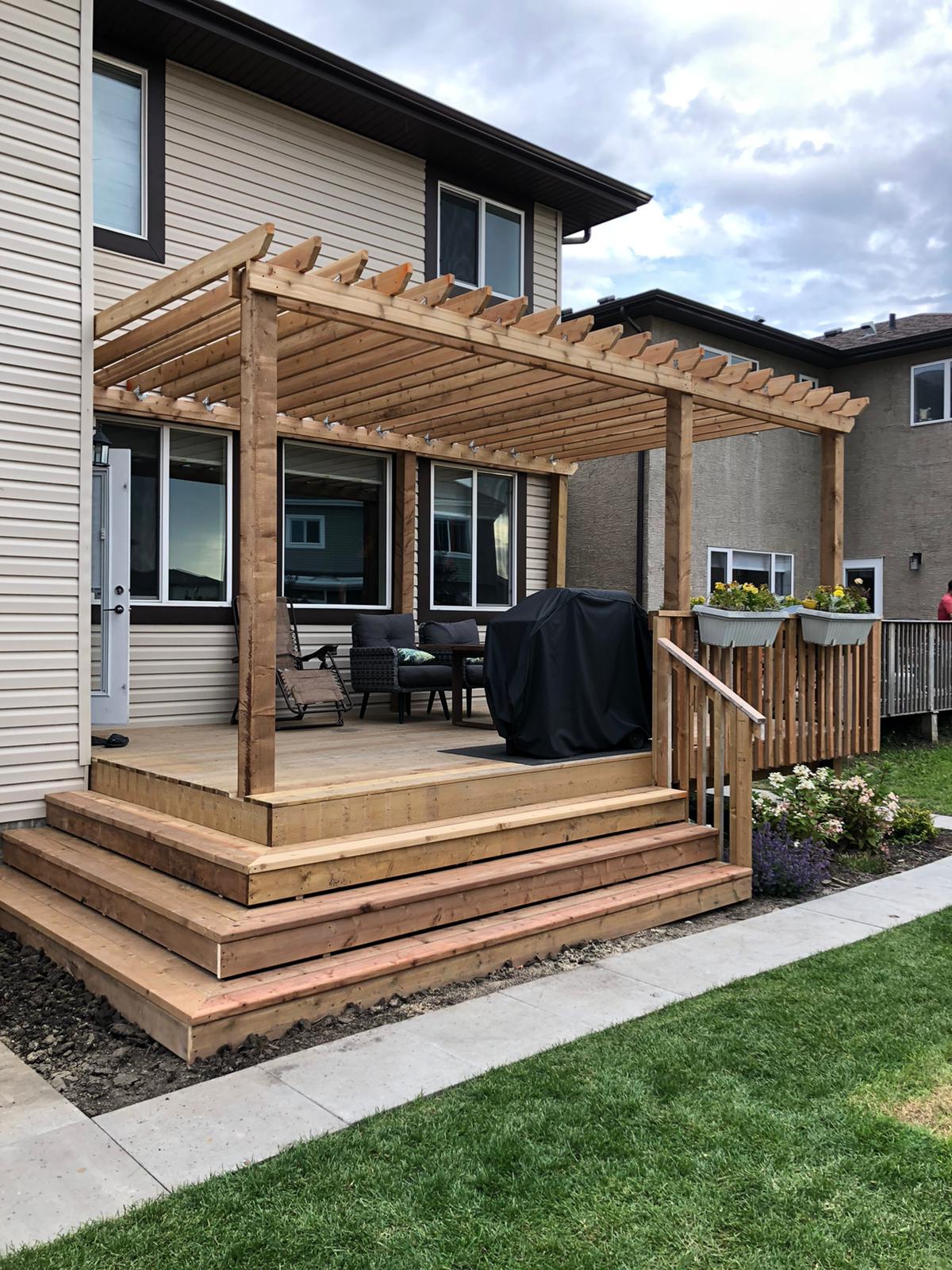 Deck building service completed in Edmonton